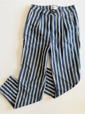 ROLLA'S nautical cotton blend striped pants high rise Women's 25